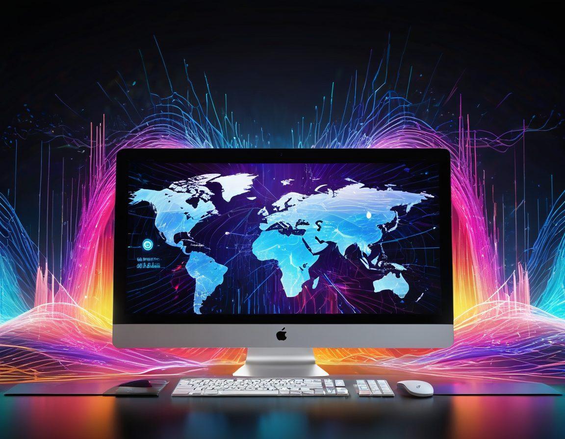 A dynamic digital landscape illustrating a high-speed torrent download in action, featuring a sleek computer screen displaying vibrant graphs of download speeds, intertwined with abstract waves representing anonymity and privacy. Include symbolic elements like locks and shields to signify security, surrounded by colorful bursts of data flows. super-realistic. vibrant colors. futuristic style.